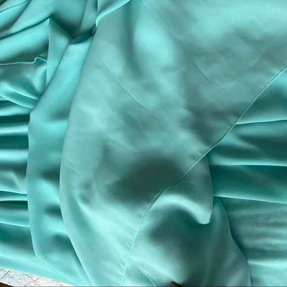 Vintage Tricoville London Blue Midi Dress Size 6 Sleveless Turquoise - Picture 11 of 16